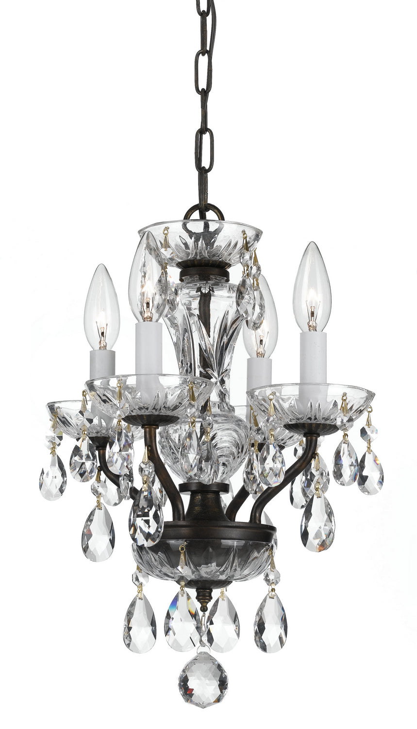 Crystorama - 5534-EB-CL-S - Four Light Chandelier - Welton - English Bronze