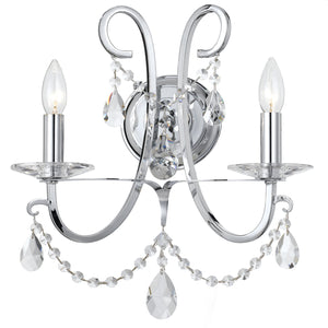 Crystorama - 6822-CH-CL-SAQ - Two Light Wall Sconce - Othello - Polished Chrome