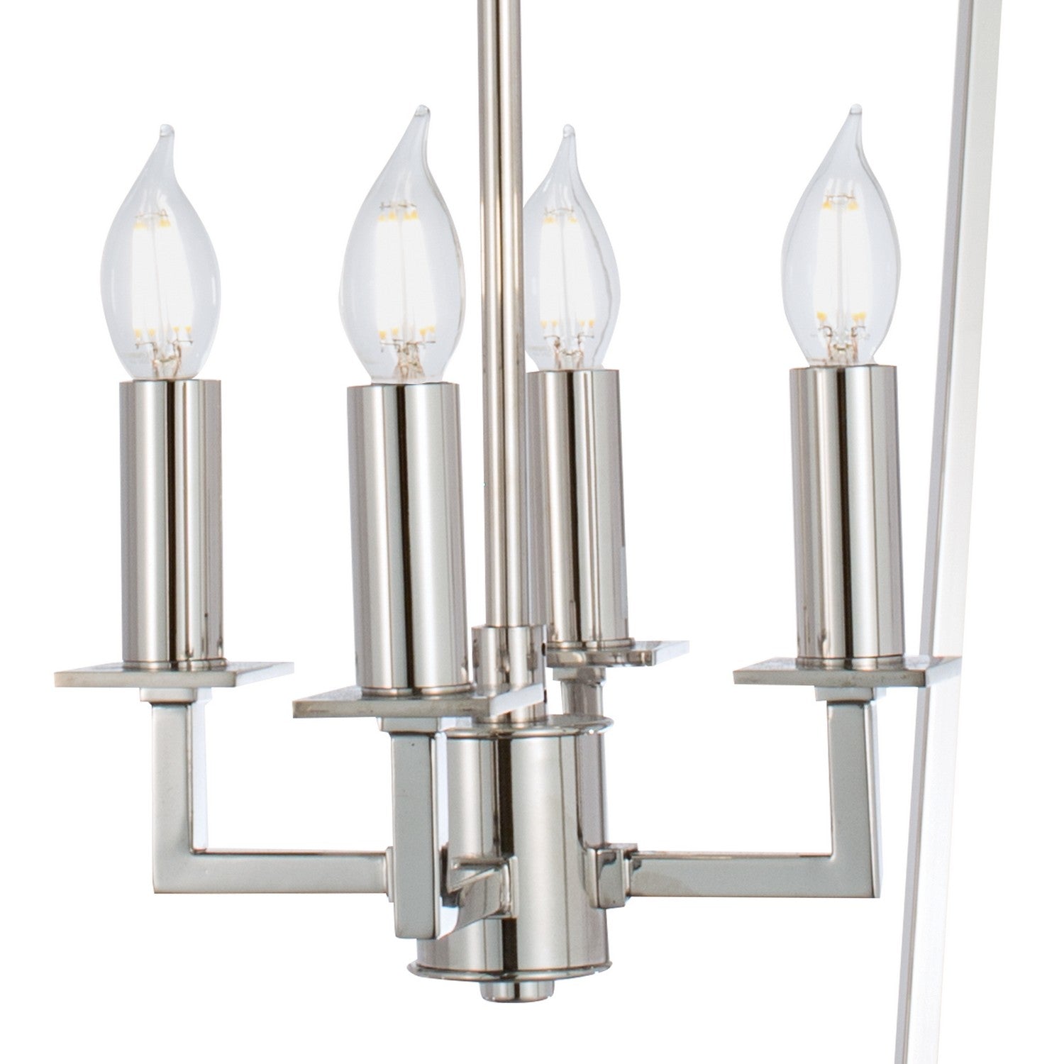 Norwell Lighting - 1081-PN-NG - Four Light Pendant - Cage - Polished Nickel