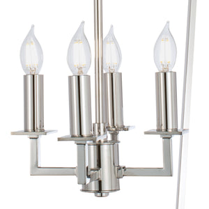 Norwell Lighting - 1081-PN-NG - Four Light Pendant - Cage - Polished Nickel