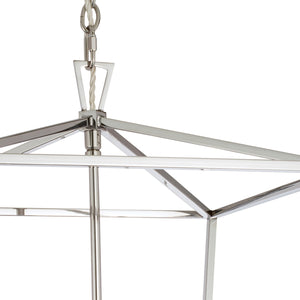 Norwell Lighting - 1081-PN-NG - Four Light Pendant - Cage - Polished Nickel