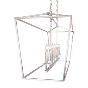 Norwell Lighting - 1083-PN-NG - Seven Light Pendant - Cage - Polished Nickel