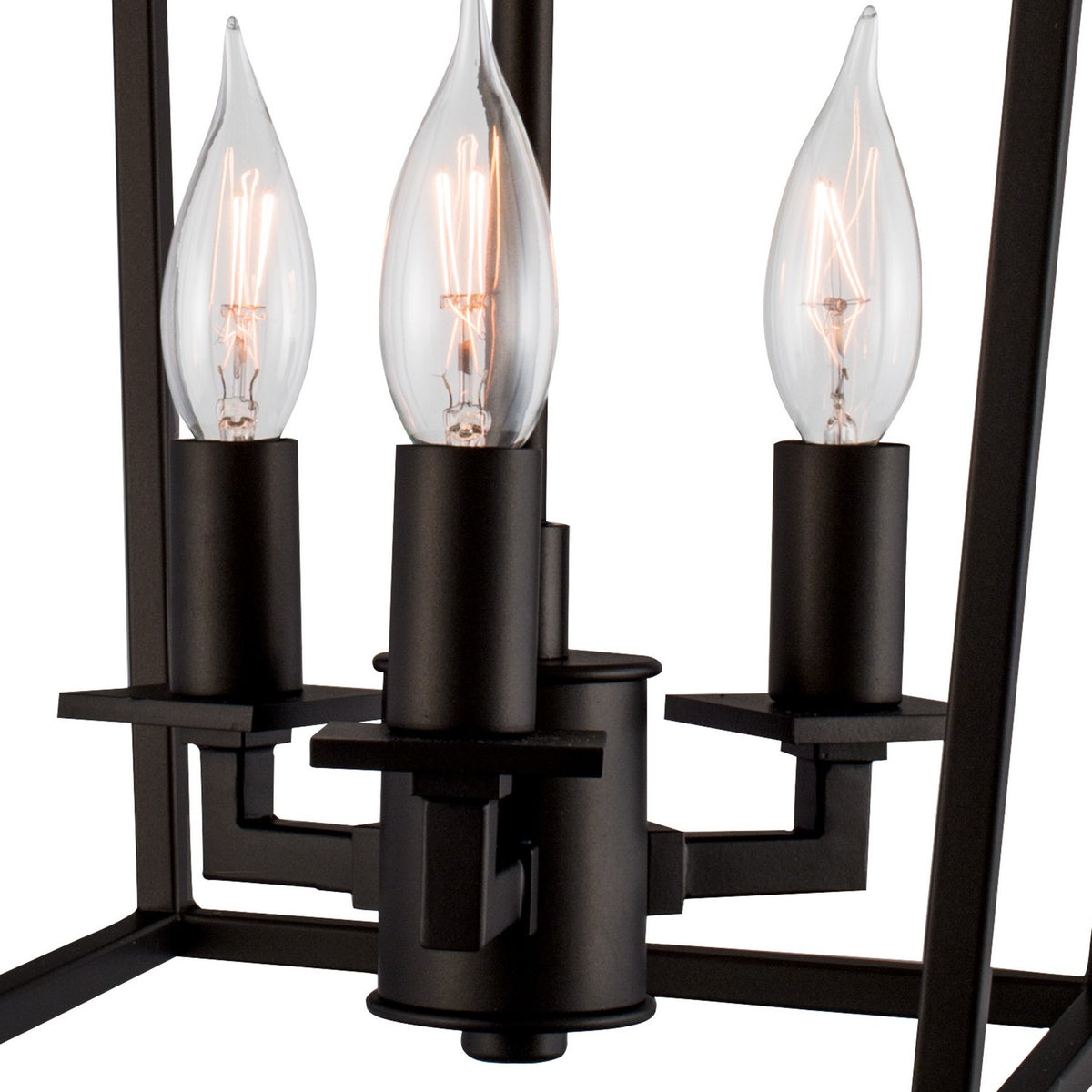 Norwell Lighting - 1084-MB-NG - Three Light Pendant - Cage - Matte Black