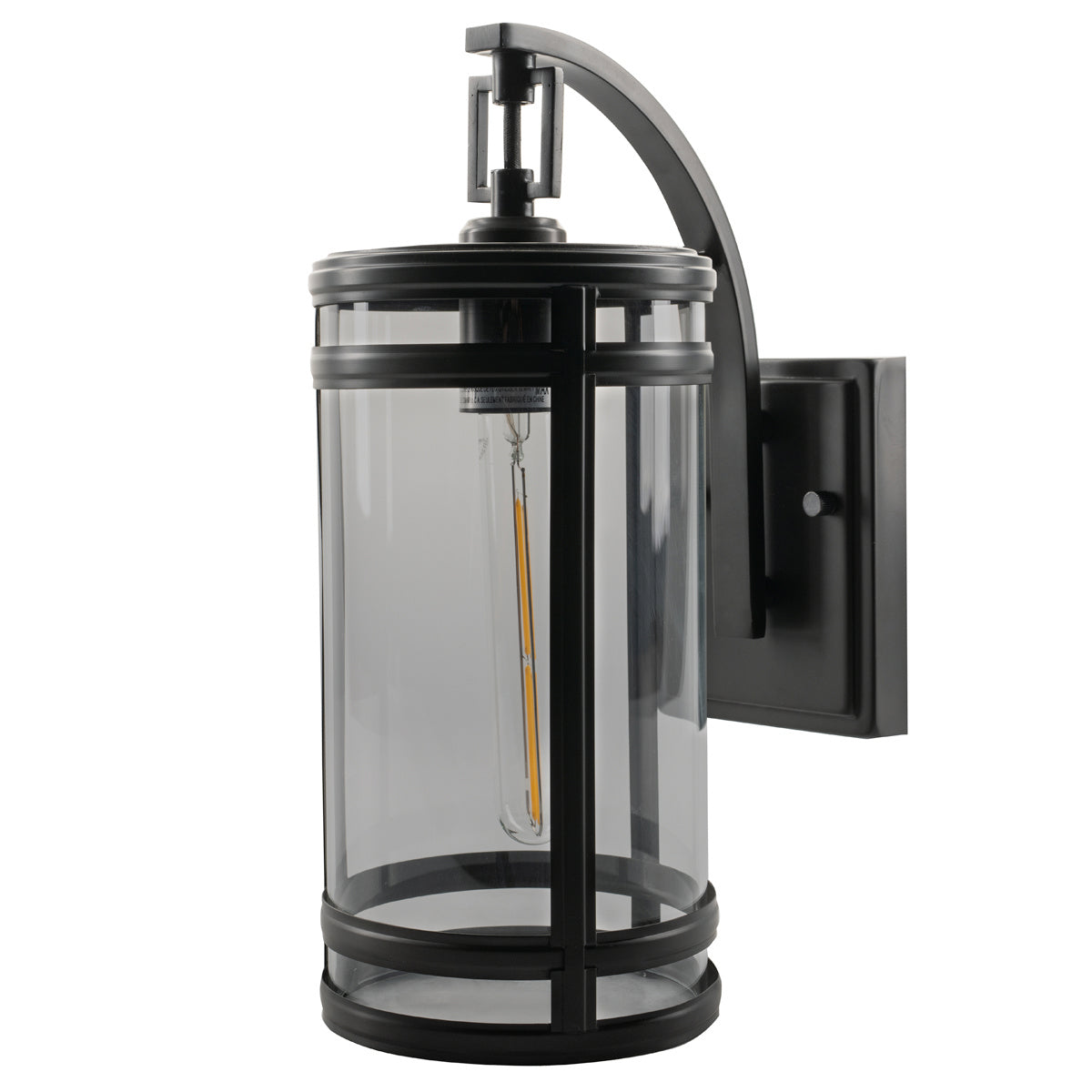 Norwell Lighting - 1190-ADB-CL - One Light Outdoor Wall Mount - New Yorker - Acid Dipped Black