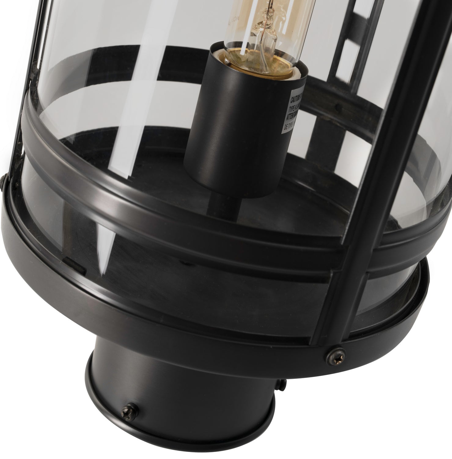 Norwell Lighting - 1192-ADB-CL - One Light Outdoor Post Mount - New Yorker - Acid Dipped Black