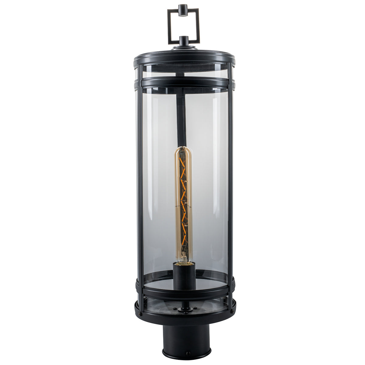 Norwell Lighting - 1192-ADB-CL - One Light Outdoor Post Mount - New Yorker - Acid Dipped Black