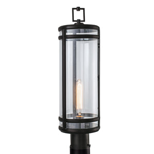 Norwell Lighting - 1192-ADB-CL - One Light Outdoor Post Mount - New Yorker - Acid Dipped Black