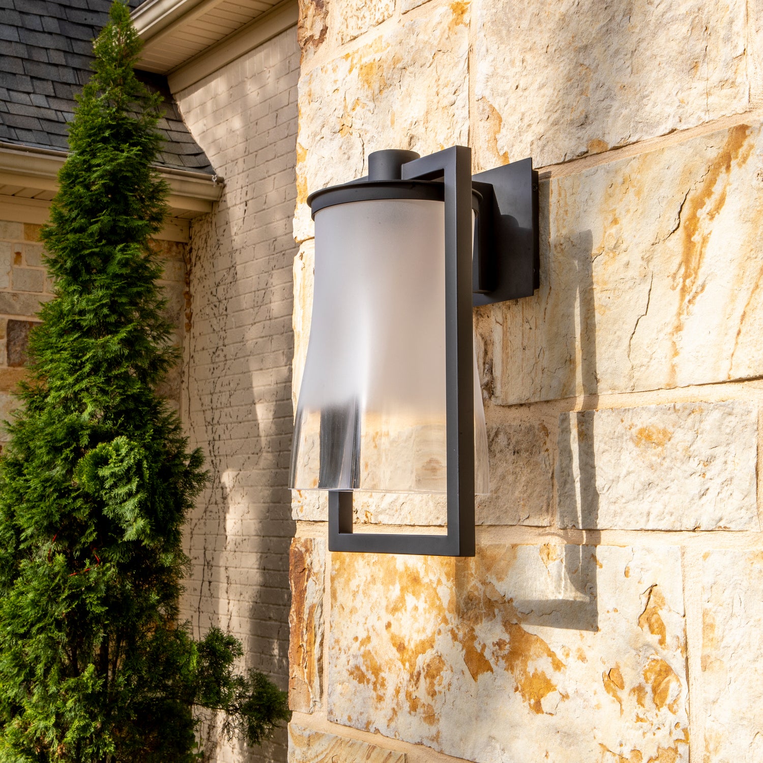 Norwell Lighting - 1196-MB-FR - One Light Outdoor Wall Mount - Drape - Matte Black