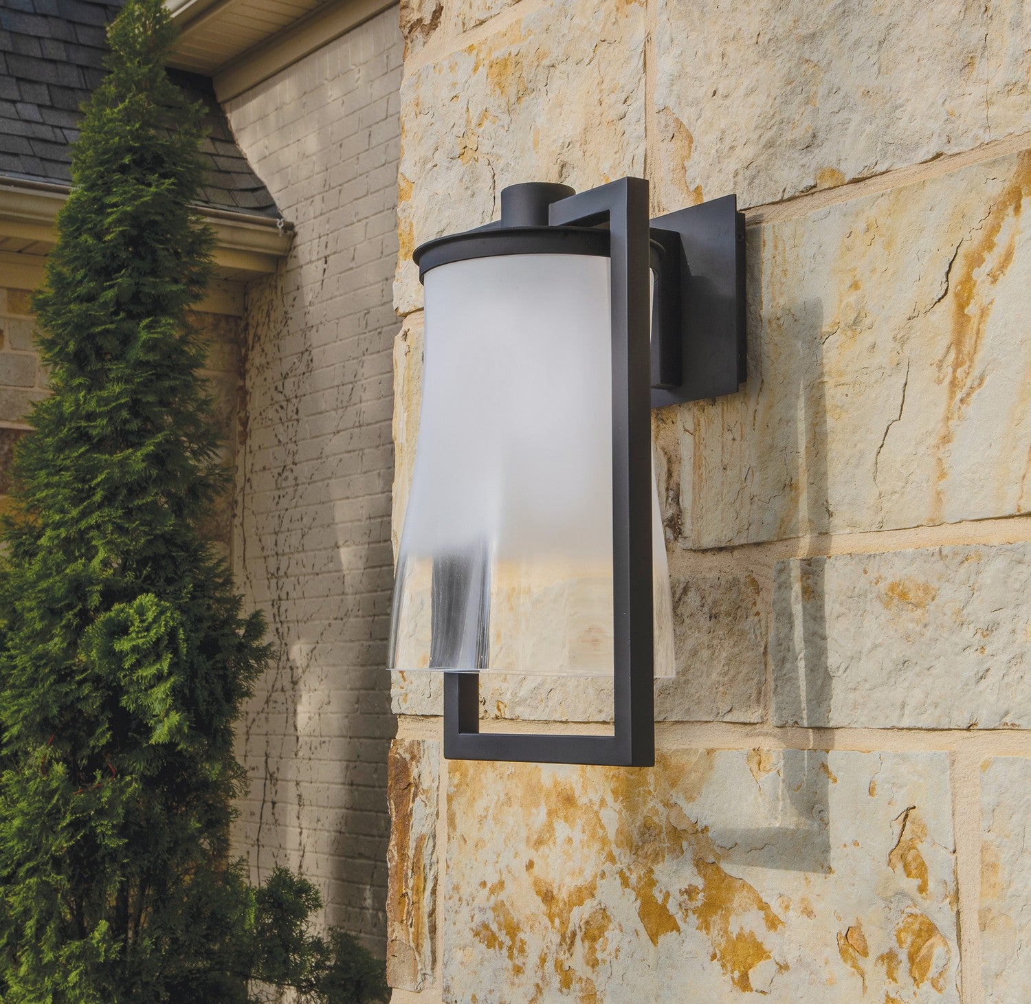 Norwell Lighting - 1196-MB-FR - One Light Outdoor Wall Mount - Drape - Matte Black