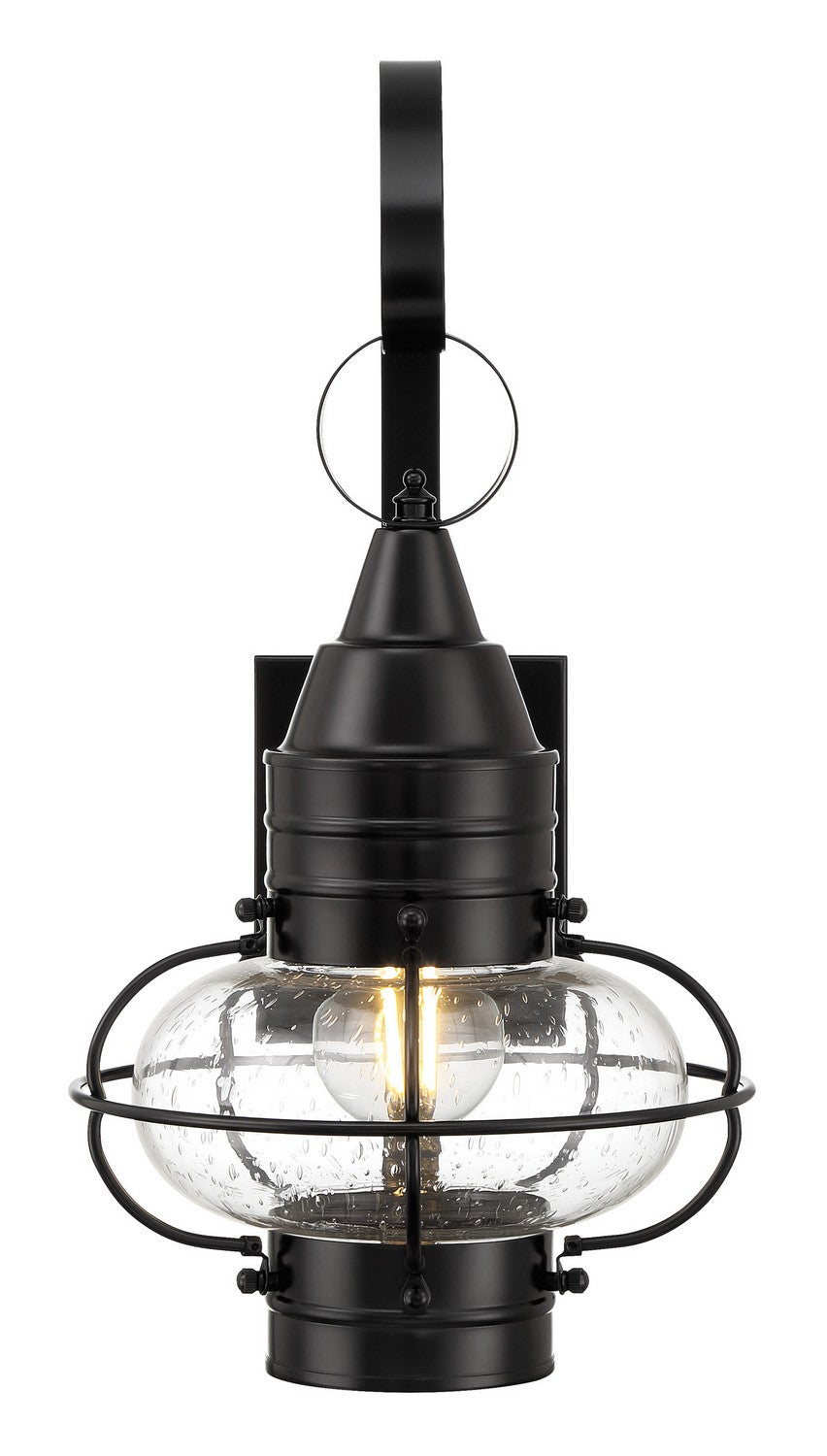 Norwell Lighting - 1513-BL-SE - One Light Wall Mount - Classic Onion - Black With Seedy Glass