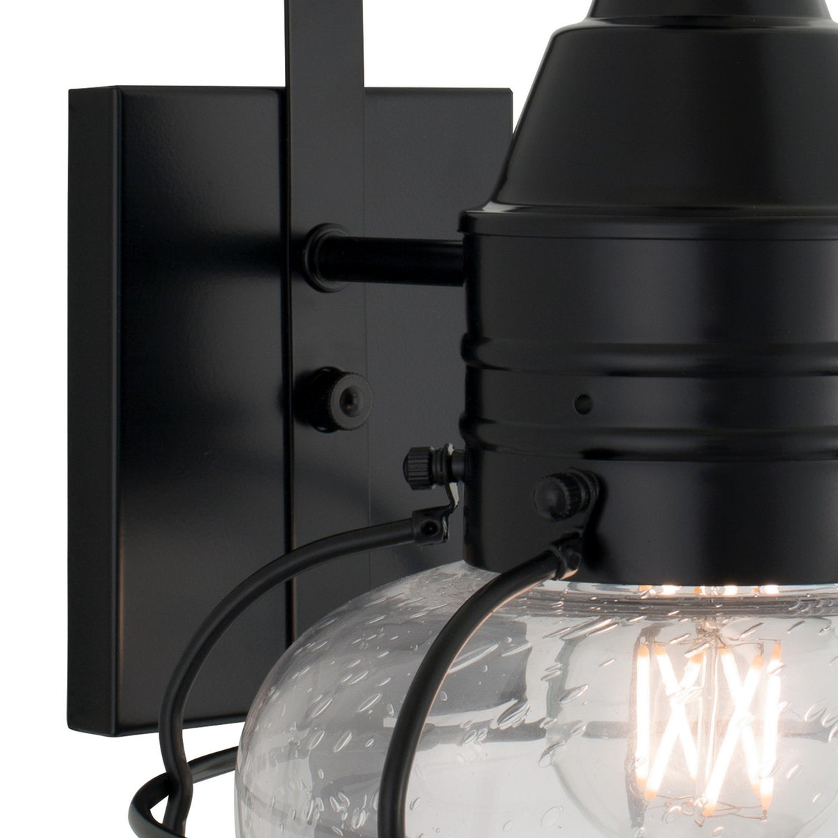 Norwell Lighting - 1513-BL-SE - One Light Wall Mount - Classic Onion - Black With Seedy Glass