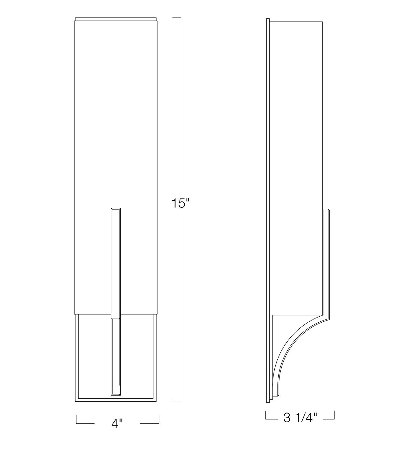 Norwell Lighting - 8144-BN-CL - LED Wall Sconce - Slope - Brushed Nickel