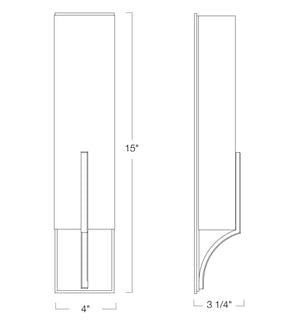 Norwell Lighting - 8144-BN-CL - LED Wall Sconce - Slope - Brushed Nickel