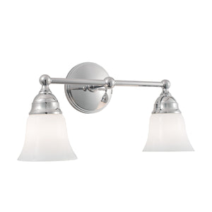 Norwell Lighting - 8582-CH-BSO - Two Light Wall Sconce - Sophie - Chrome