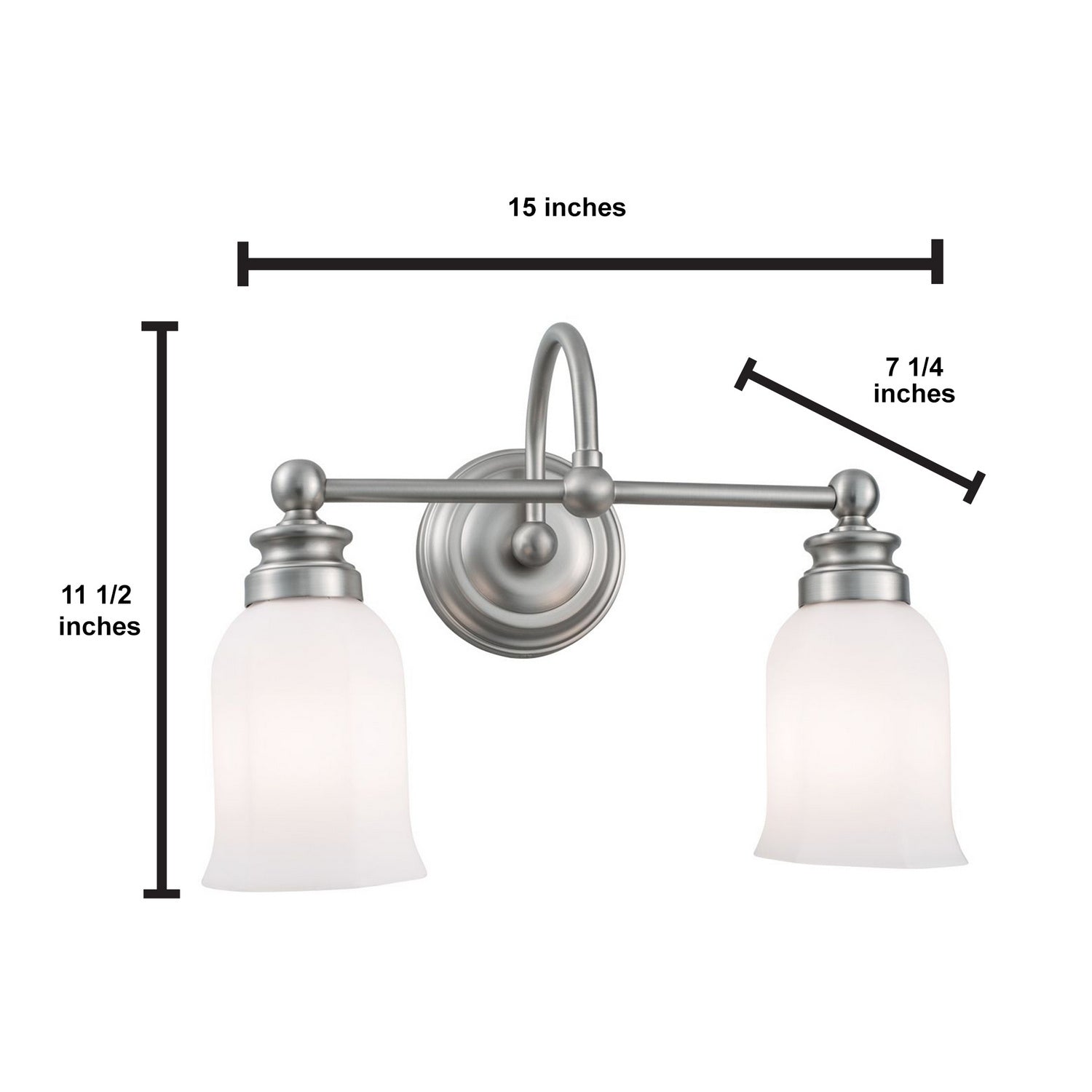 Norwell Lighting - 8912-BN-HXO - Two Light Wall Sconce - Emily 2 Light Sconce - Brush Nickel