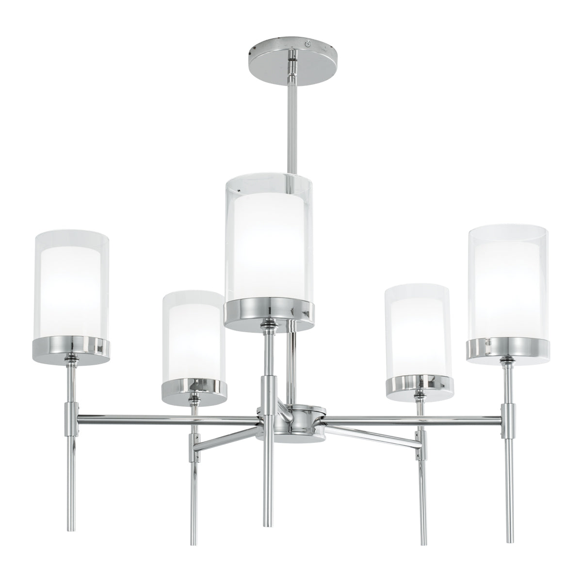 Norwell Lighting - 8971-PN-CL - Five Light Hanger - Kimberly - Polish Nickel