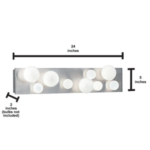 Norwell Lighting - 9745-BN-NG - Nine Light Bath Bar - Hollywood - Brushed Nickel