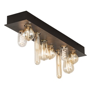 Norwell Lighting - 9745-MB-NG - Nine Light Bath Bar - Hollywood - Matte Black