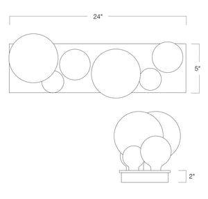 Norwell Lighting - 9745-MB-NG - Nine Light Bath Bar - Hollywood - Matte Black