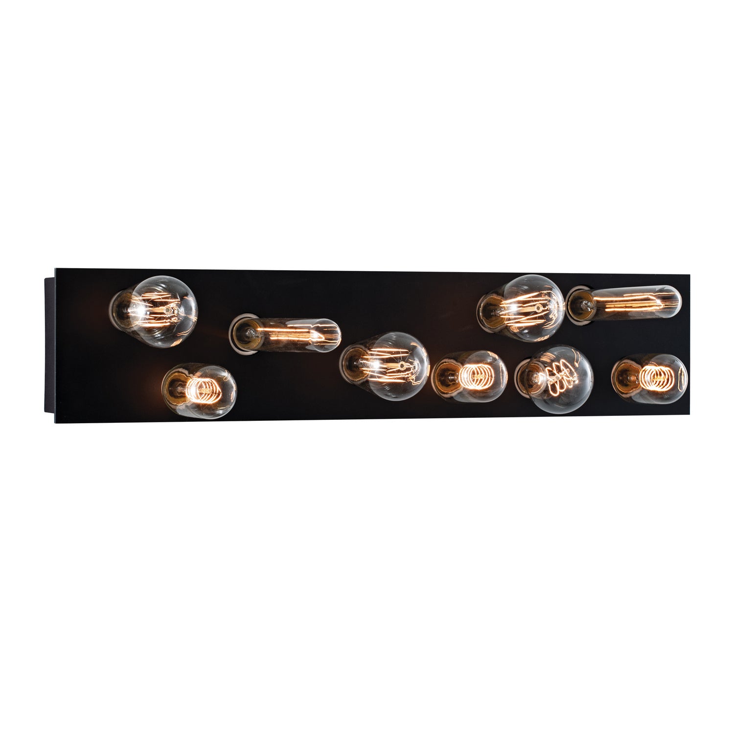 Norwell Lighting - 9745-MB-NG - Nine Light Bath Bar - Hollywood - Matte Black