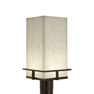 Justice Designs - CLD-7563W-DBRZ - LED Post Mount - Clouds - Dark Bronze