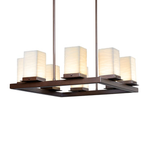 Justice Designs - PNA-7519W-WAVE-DBRZ - LED Outdoor Chandelier - Porcelina - Dark Bronze