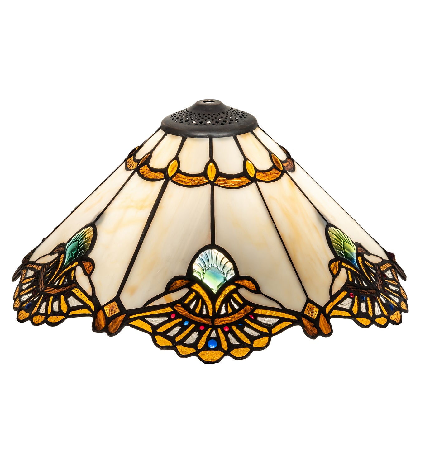 Meyda Tiffany - 157065 - Shade - Shell With Jewels - Wrought Iron