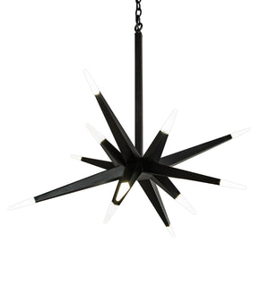 Meyda Tiffany - 210474 - 12 Light Pendant - Hickory Treasures - Solar Black