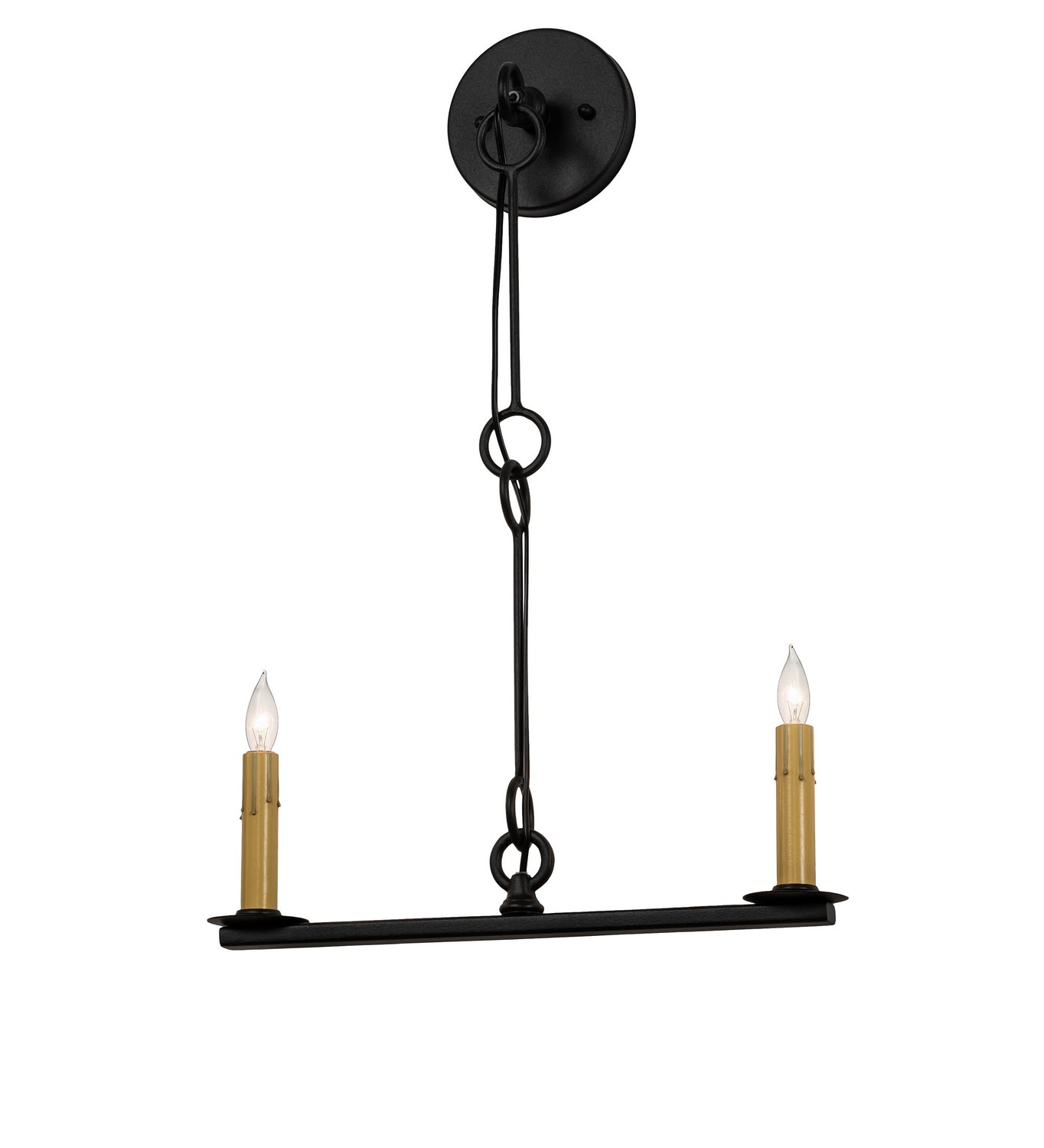 Meyda Tiffany - 212076 - Two Light Wall Sconce - Rochefort - Old Wrought Iron