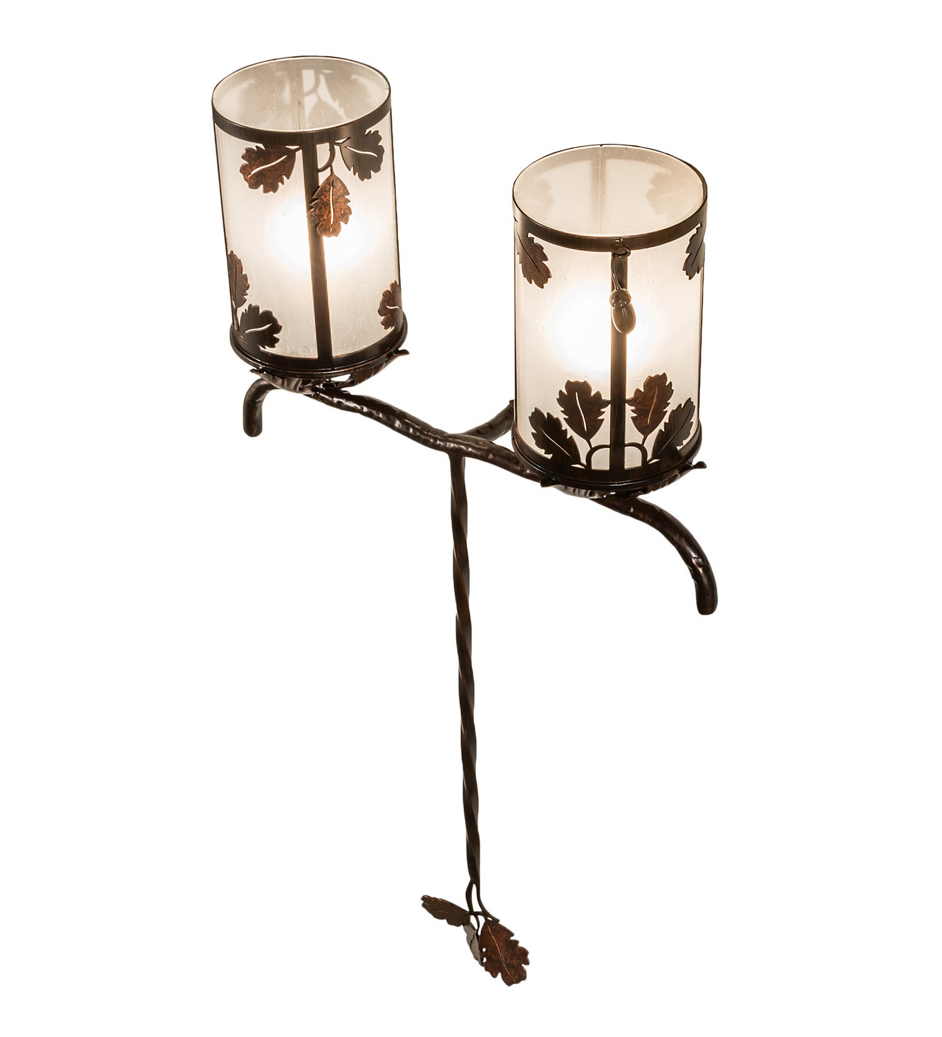 Meyda Tiffany - 213253 - Two Light Wall Sconce - Blue Oak - Hanna Copper And Cimarron Bronze