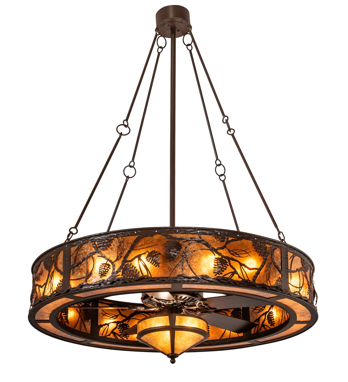 Meyda Tiffany - 214539 - 19 Light Chandel-Air - Whispering Pines - Caf Noir