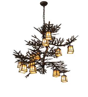 Meyda Tiffany - 216222 - 12 Light Chandelier - Pine Branch - Gilded Tobacco