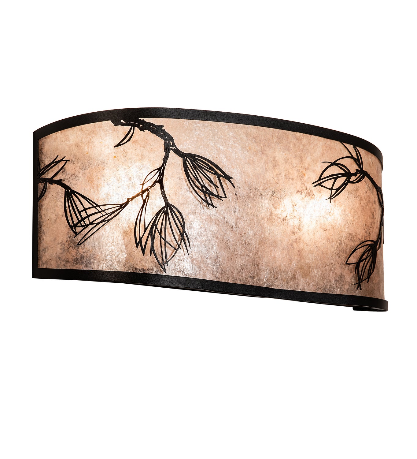 Meyda Tiffany - 216750 - Four Light Wall Sconce - Lone Pine - Textured Black