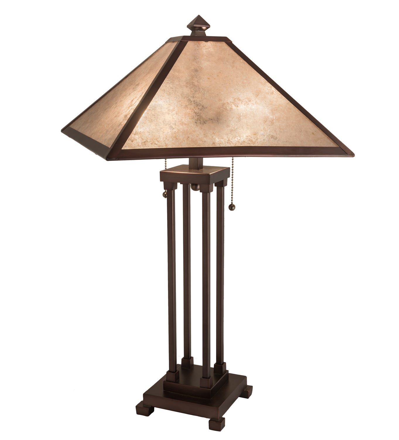 Meyda Tiffany - 218345 - Two Light Table Lamp - Mission - Mahogany Bronze