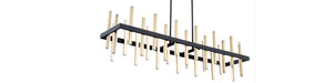 Modern Forms - PD-87956-BK/AB - LED Linear Pendant - Harmonix - Black & Aged Brass