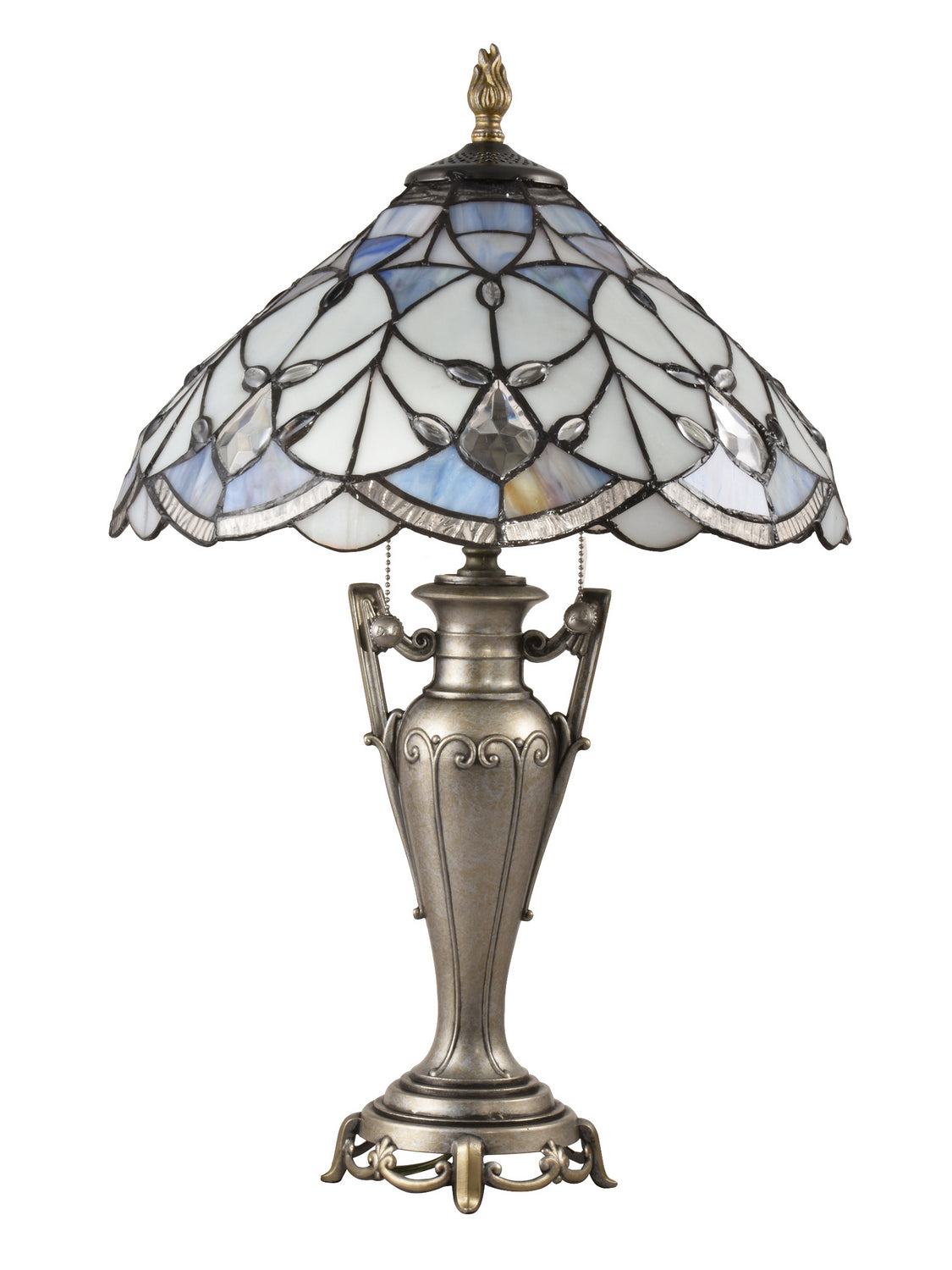 Dale Tiffany - STT18235 - Two Light Table Lamp - Antique Golden Silver