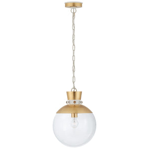 Visual Comfort Signature - JN 5051G/WHT-CG - One Light Pendant - Lucia - Gild with White