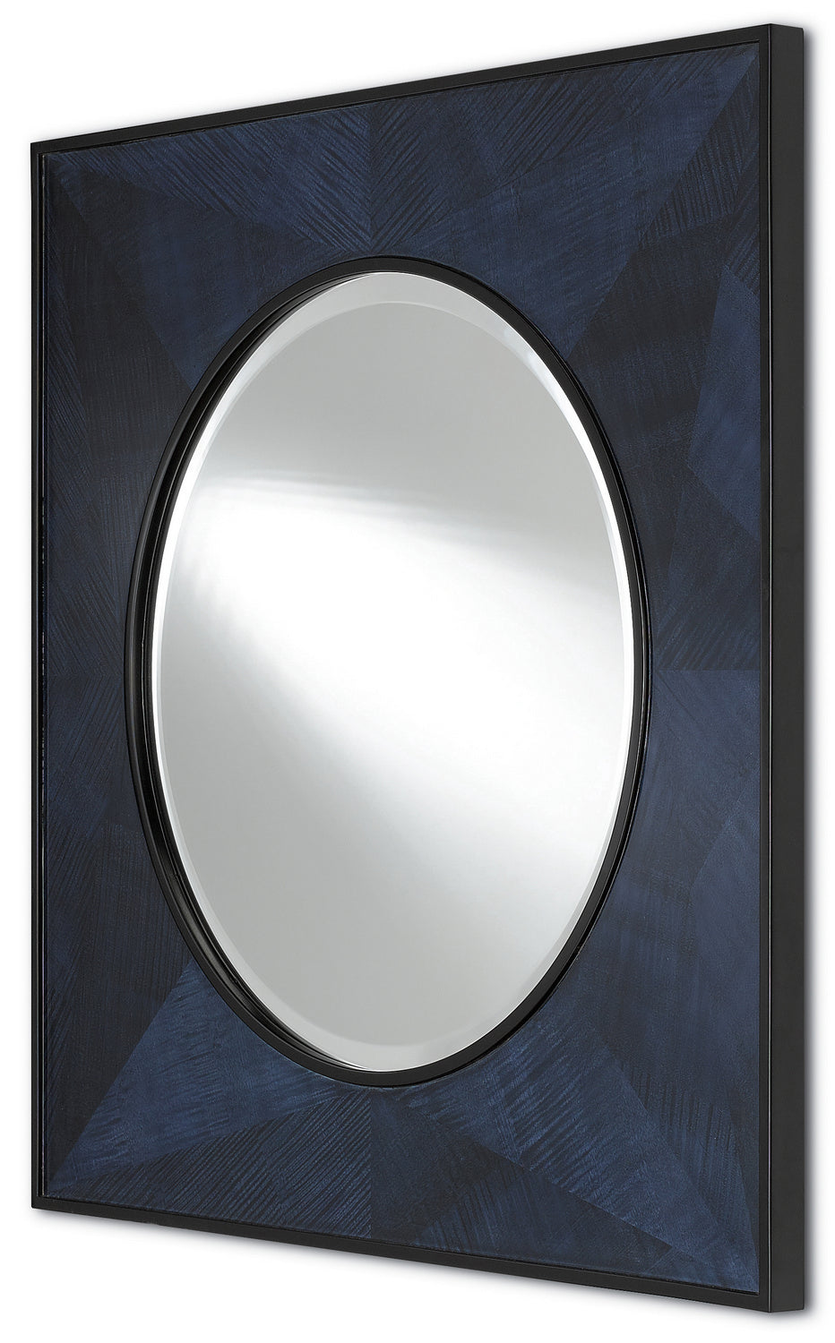 Currey and Company - 1000-0053 - Mirror - Kallista - Dark Sapphire/Caviar Black/Mirror