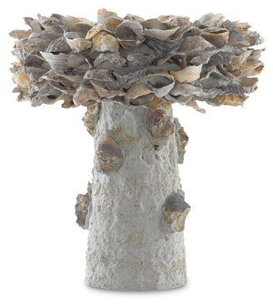 Currey and Company - 1200-0052 - Shell Bird Bath - Oyster - Portland/Natural