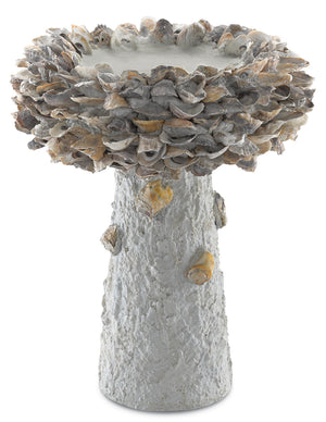 Currey and Company - 1200-0053 - Shell Bird Bath - Oyster - Portland/Natural