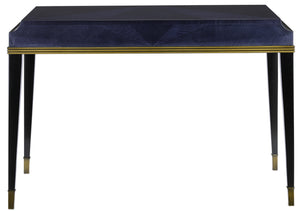 Currey and Company - 3000-0123 - Desk - Kallista - Dark Sapphire/Caviar Black/Antique Brass