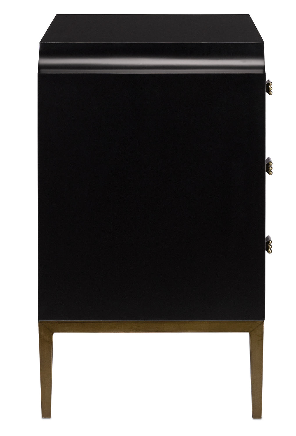 Currey and Company - 3000-0124 - Chest - Kallista - Dark Sapphire/Caviar Black/Antique Brass