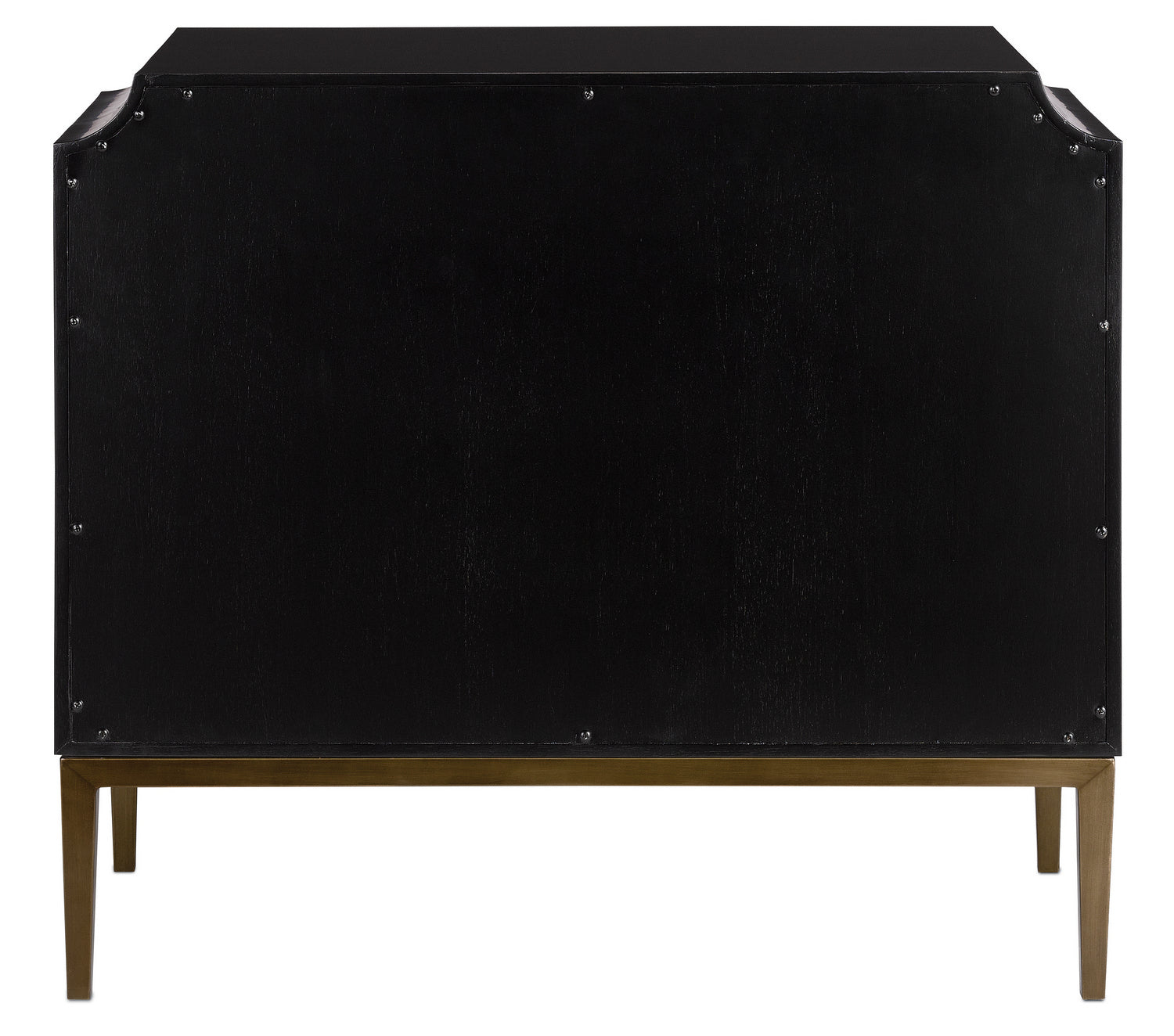 Currey and Company - 3000-0124 - Chest - Kallista - Dark Sapphire/Caviar Black/Antique Brass