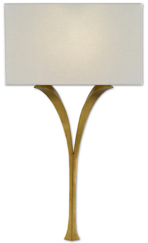 Currey and Company - 5000-0124 - One Light Wall Sconce - Choisy - Antique Gold Leaf