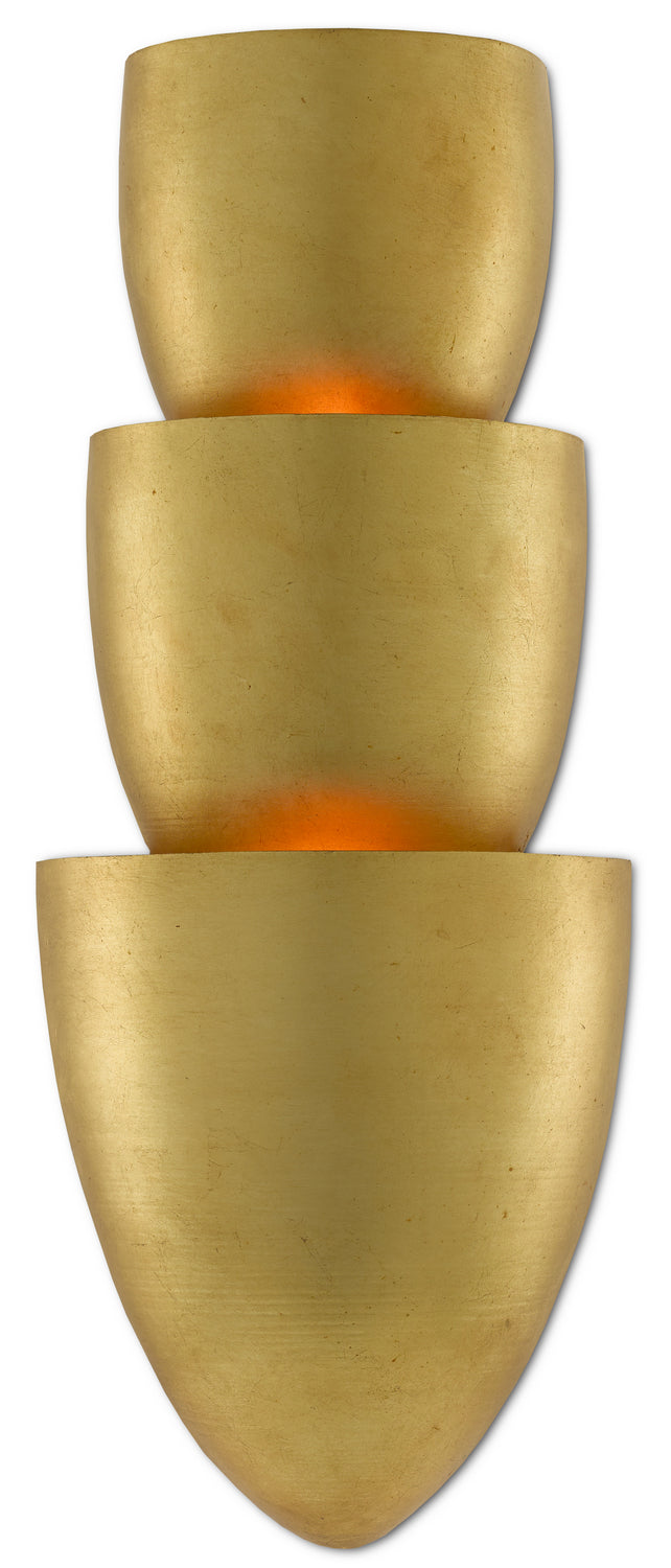 Currey and Company - 5000-0131 - Three Light Wall Sconce - Canaletto - Contemporary Gold Leaf/Painted Gold