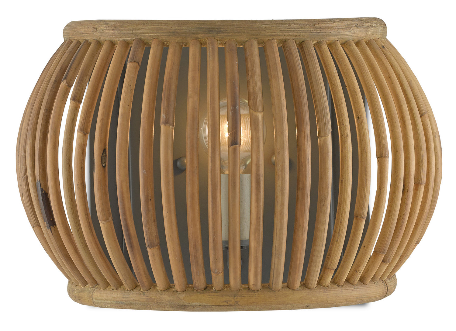 Currey and Company - 5000-0135 - One Light Wall Sconce - Africa - Hiroshi Gray/Natural