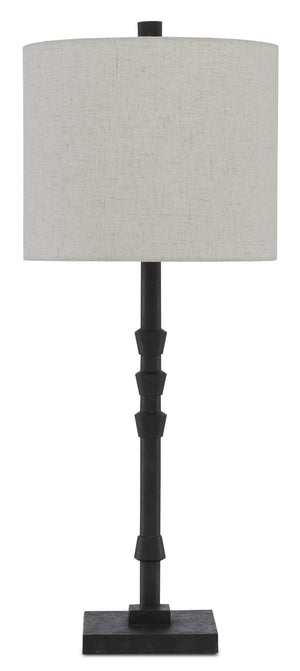 Currey and Company - 6000-0344 - One Light Table Lamp - Lohn - Molé Black