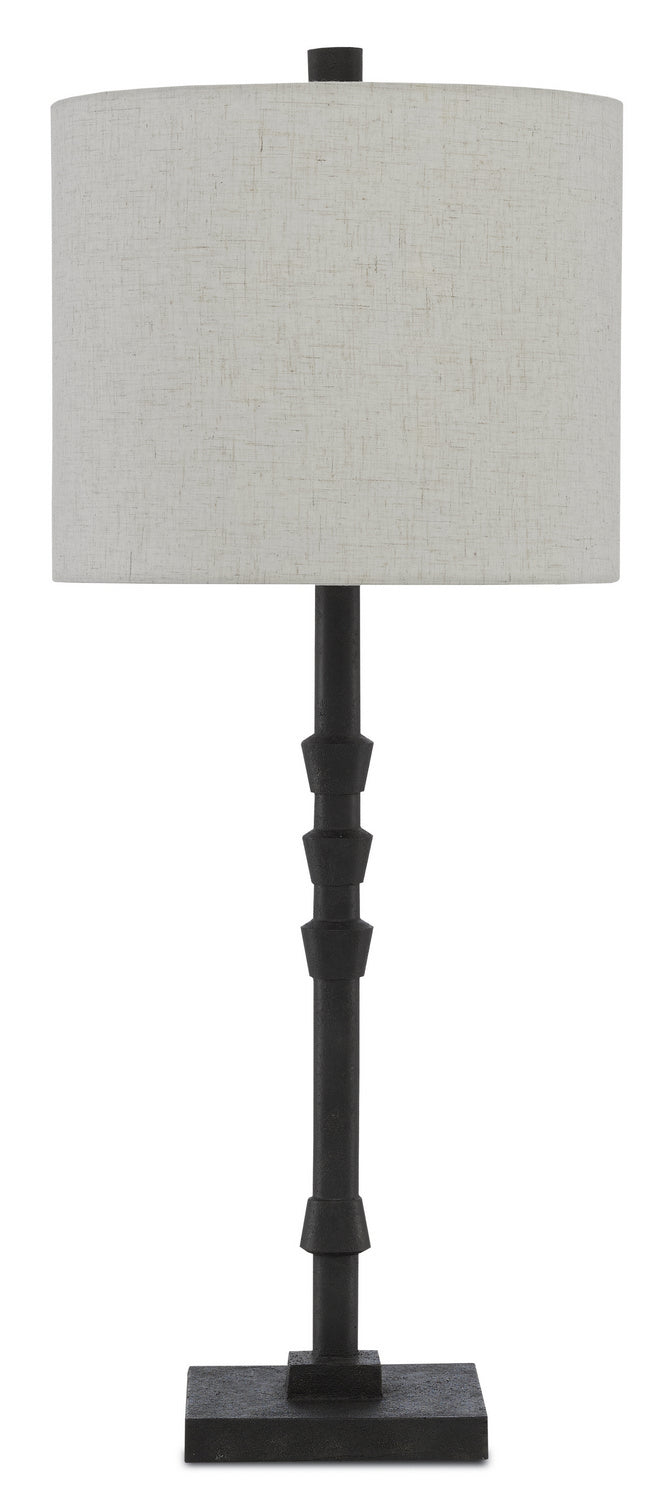 Currey and Company - 6000-0344 - One Light Table Lamp - Lohn - Molé Black