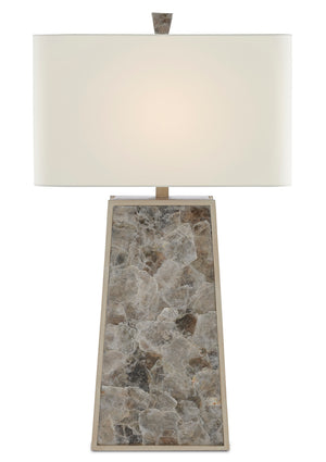 Currey and Company - 6000-0429 - One Light Table Lamp - Calloway - Light Mica/Silver Leaf