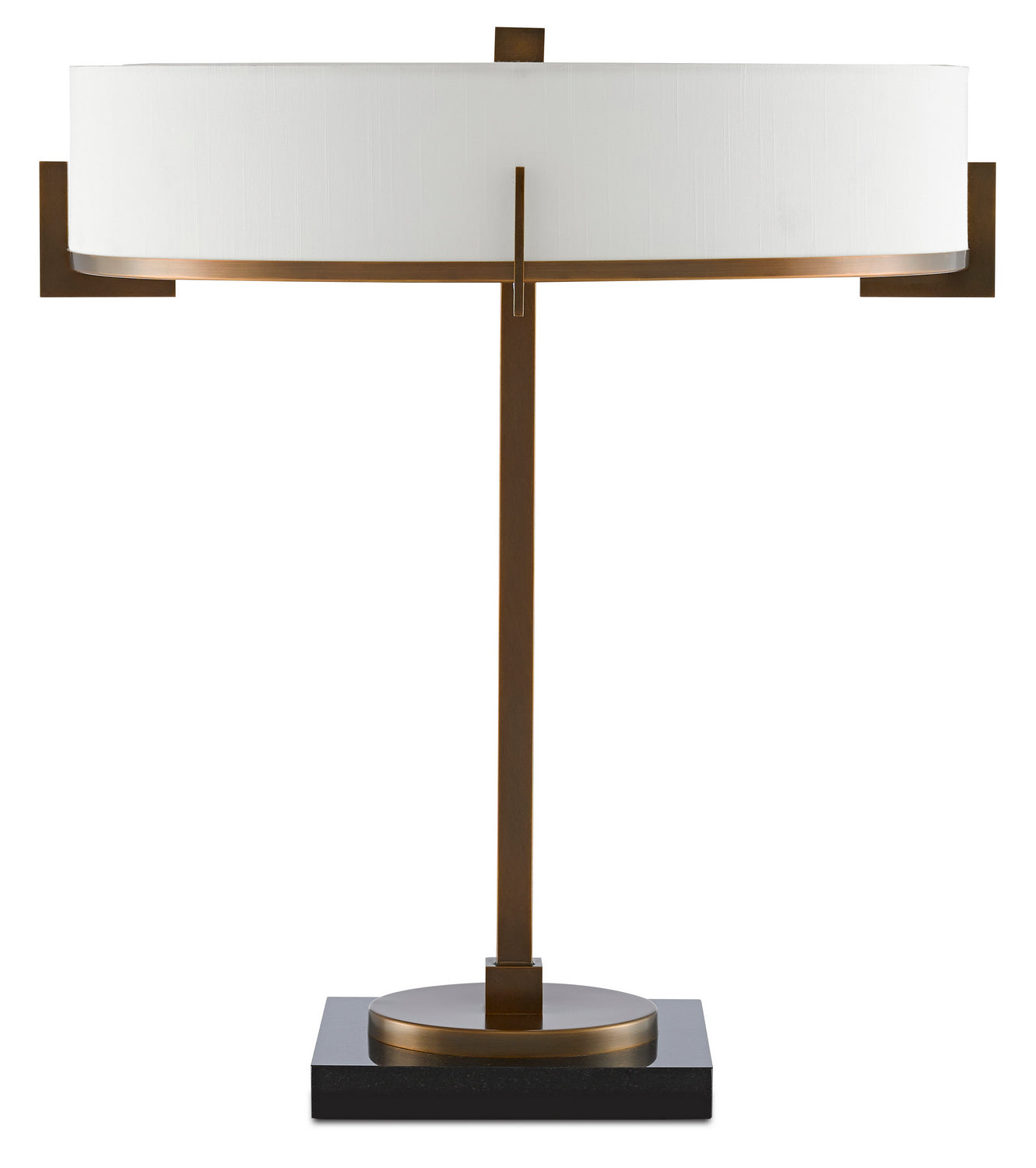 Currey and Company - 6000-0438 - Three Light Table Lamp - Jacobi - Antique Brass/Black